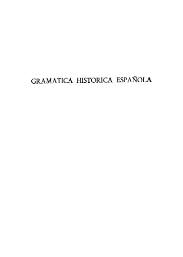 Gramática histórica española