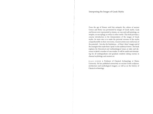 Interpreting the Images of Greek Myths: An Introduction