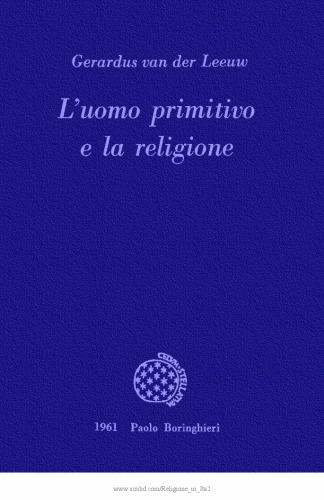 L'uomo primitivo e la religione