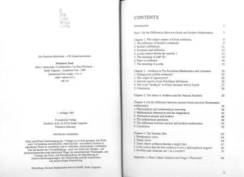 Plato's Philosophy of Mathematics