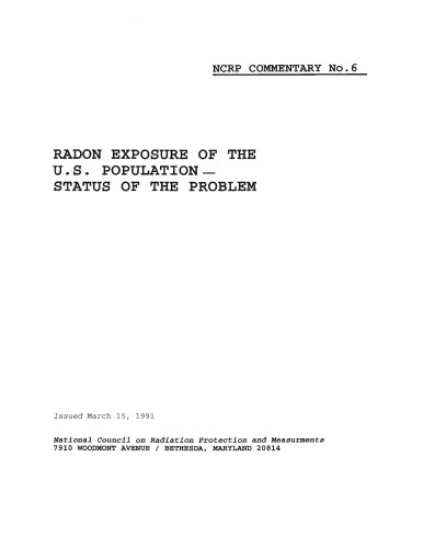 Radon Exposure of the U.S. Population-Status of the Problem