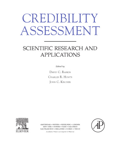 Credibility Assessment. Scientific Research and Applications