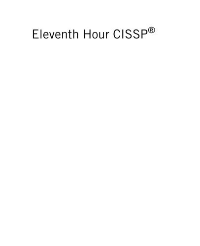 Eleventh Hour CISSP. Study Guide