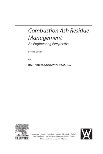 Combustion Ash Residue Management. An Engineering Perspective