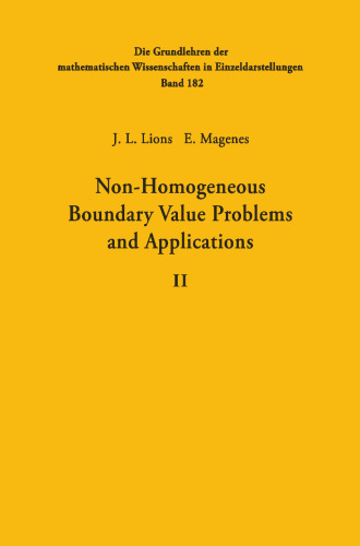Non-Homogeneous Boundary Value Problems and Applications: Volume II