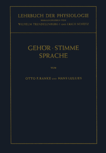 Lehrbuch der Physiologie: In Zusammenhängenden Einzeldarstellungen
