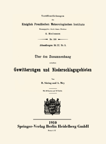 Über den Zusammenhang zwischen Gewitterzügen und Niederschlagsgebieten