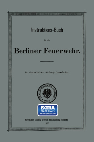 Instruktions-Buch für die Berliner Feuerwehr