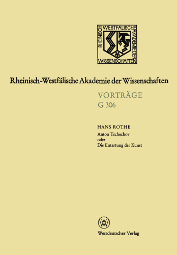 Anton Tschechov oder Die Entartung der Kunst: 333. Sitzung am 15. November 1989 in Düsseldorf
