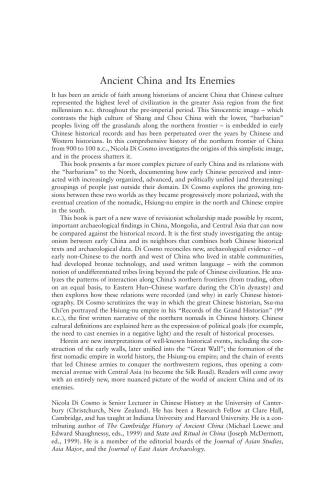 Ancient China and its Enemies: The Rise of Nomadic Power in East Asian History