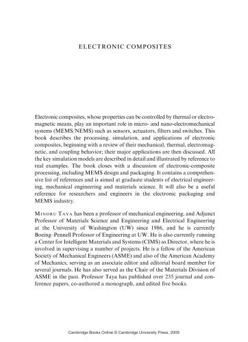 Electronic Composites: Modeling, Characterization, Processing, and MEMS Applications
