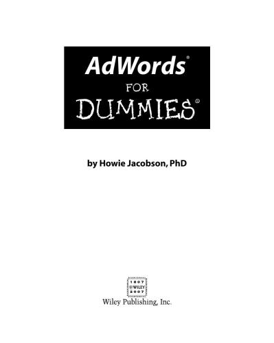 AdWords For Dummies