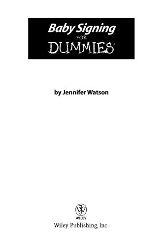 Baby Signing For Dummies