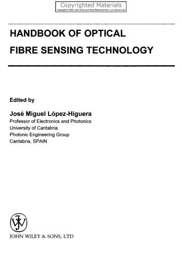 Handbook of Optical Fibre Sensing Technology