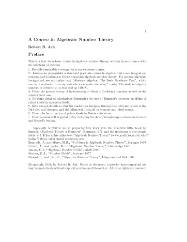 Algebraic number theory
