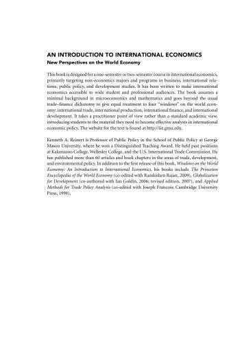 An Introduction to International Economics: New Perspectives on the World Economy