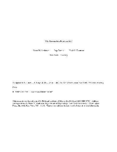 The unconscious Relational Self