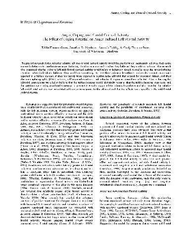 Anger, coping and frontal activity