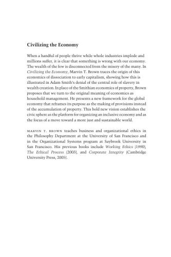 Civilizing the Economy: A New Economics of Provision