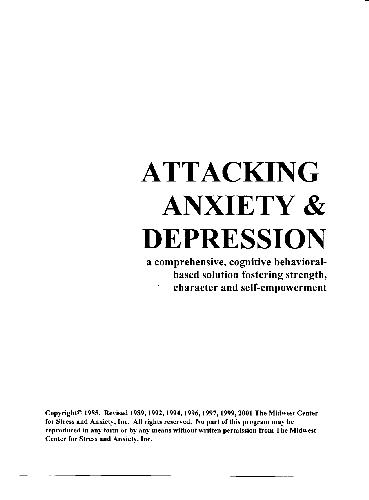 Attacking Anxiety and Depression
