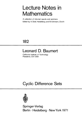 Cyclic difference sets