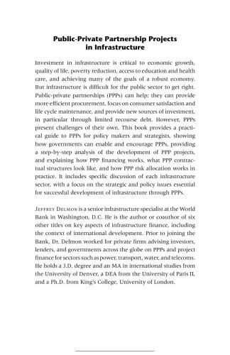 Public-Private Partnership Projects in Infrastructure: An Essential Guide for Policy Makers