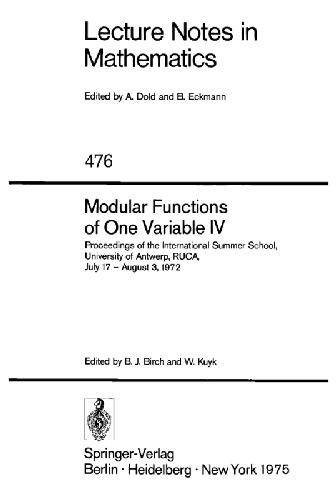 Modular functions of one variable IV