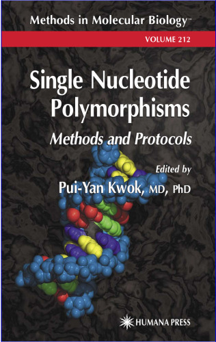 Single Nucleotide Polymorphisms: Methods and Protocols