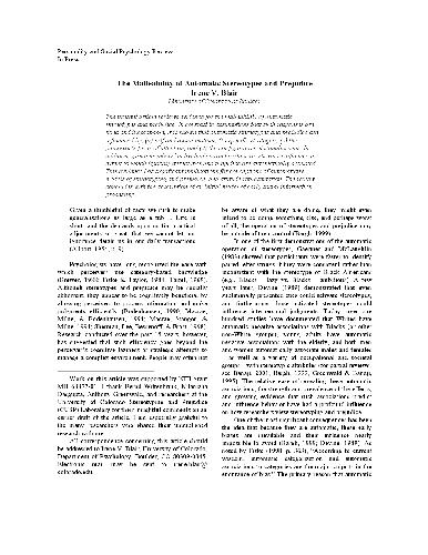 Malleability of Automatic Stereotypes and Prejudice