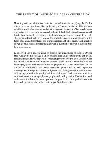 The Theory of Large-Scale Ocean Circulation