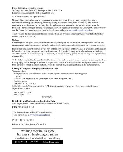 Compression for Great Video and Audio: Master Tips and Common Sense