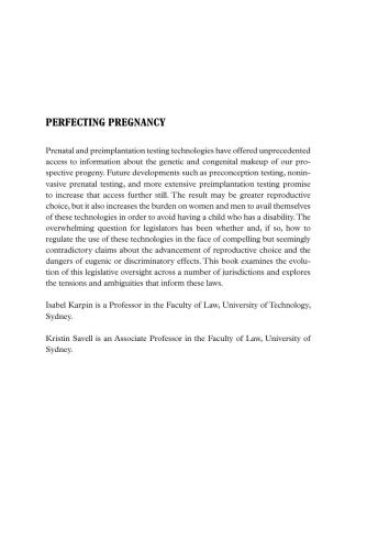Perfecting Pregnancy: Law, Disability, and the Future of Reproduction
