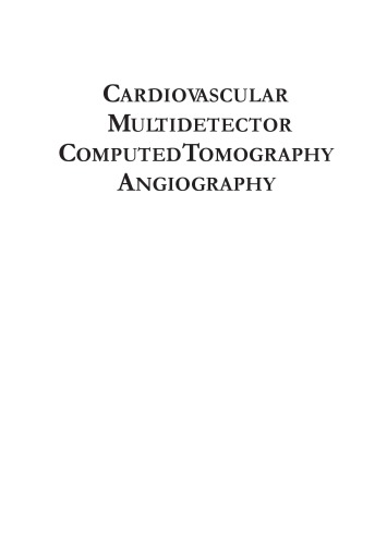 Cardiovascular Multidetector CT Angiography