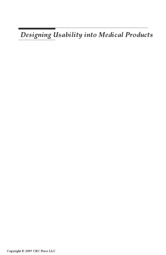 Designing Usability into Medical Products