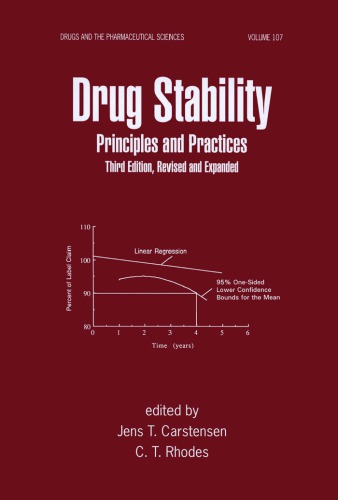 Drug Stability, Third Edition, Revised, and Expanded: Principles and Practices