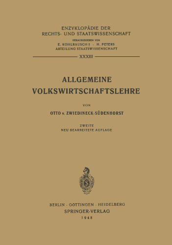 Allgemeine Volkswirtschaftslehre