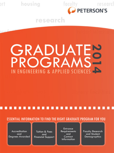 Graduate Programs in Engineering & Applied Sciences 2014