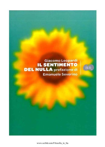 Il sentimento del nulla