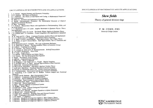 Skew fields: theory of general division rings