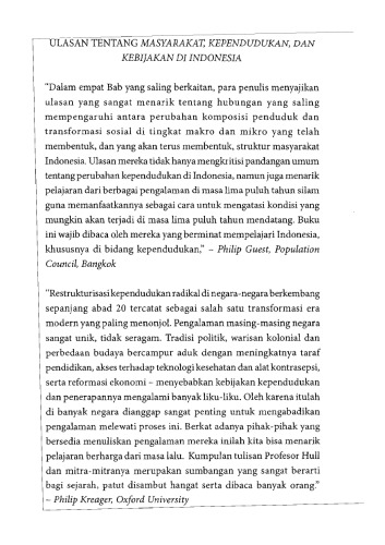 .Masyarakat, Kependudukan Dan Kebijakan di Indonesia