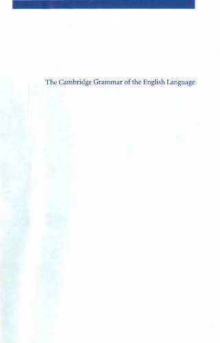 The Cambridge Grammar of the English Language