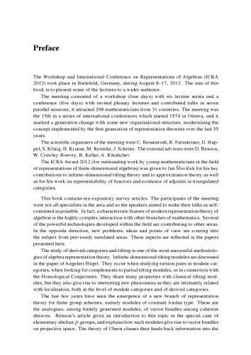 Advances in Representation Theory of Algebras