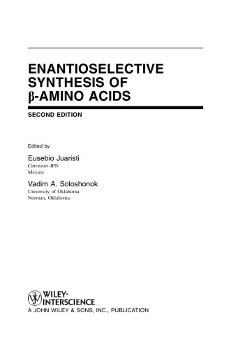 Enantioselective Synthesis of Beta-Amino Acids