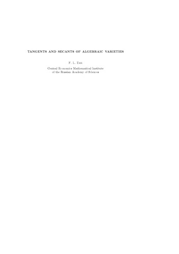Tangents and Secants of Algebraic Varieties