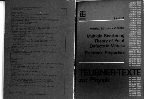 Multiple scattering theory of point defects in metals : electronic properties