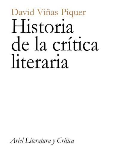 Historia de La crítica literaria