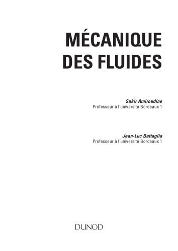 Mécanique des fluides - Cours et exercices corrigés