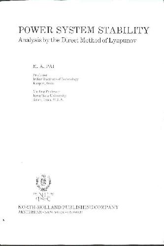 Power System Stability Book