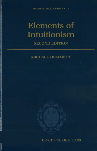 Elements of Intuitionism