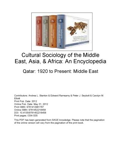 Qatar: 1920 to Present: Middle East